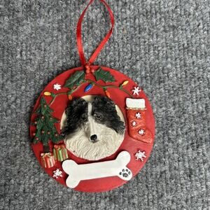 Pet Dog Christmas Ornament Border Collie Bone Can Be Personalized New